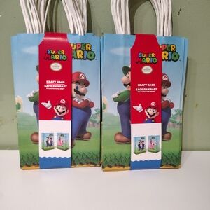 NWT Nintendo Super Mario Two 8 ct Party Favor Bags Birthday Boys Themed Supplies